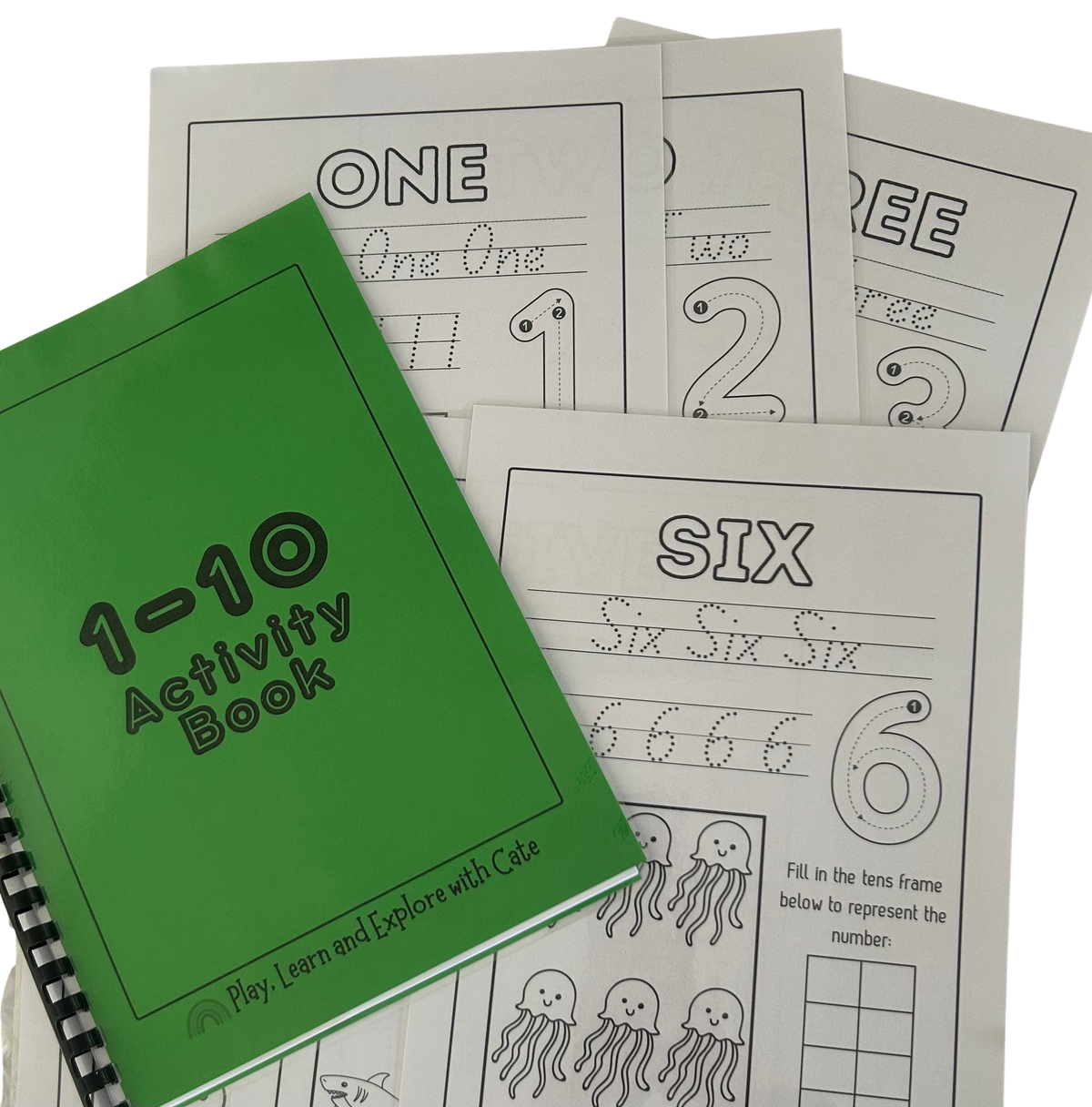Ocean Animals Numbers 1–10 Workbook (Ages 4+)