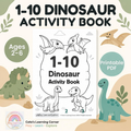 Dinosaur Numbers 1–10 Activity Book (Ages 2+)