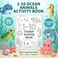 Ocean Animals Numbers 1–10 Workbook (Ages 2+)