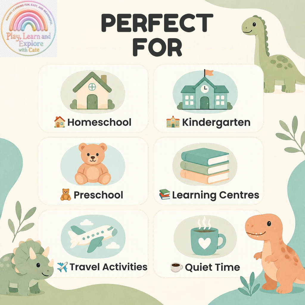 Dinosaur Numbers 1–10 Activity Book (Ages 2+)