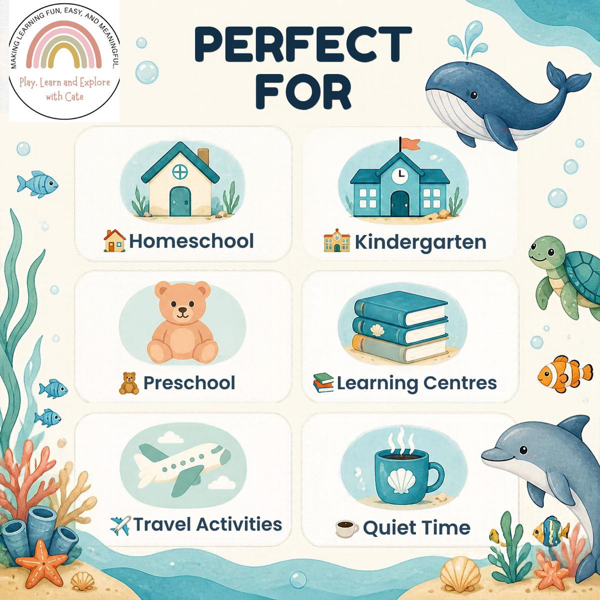Ocean Animals Numbers 1–10 Workbook (Ages 2+)