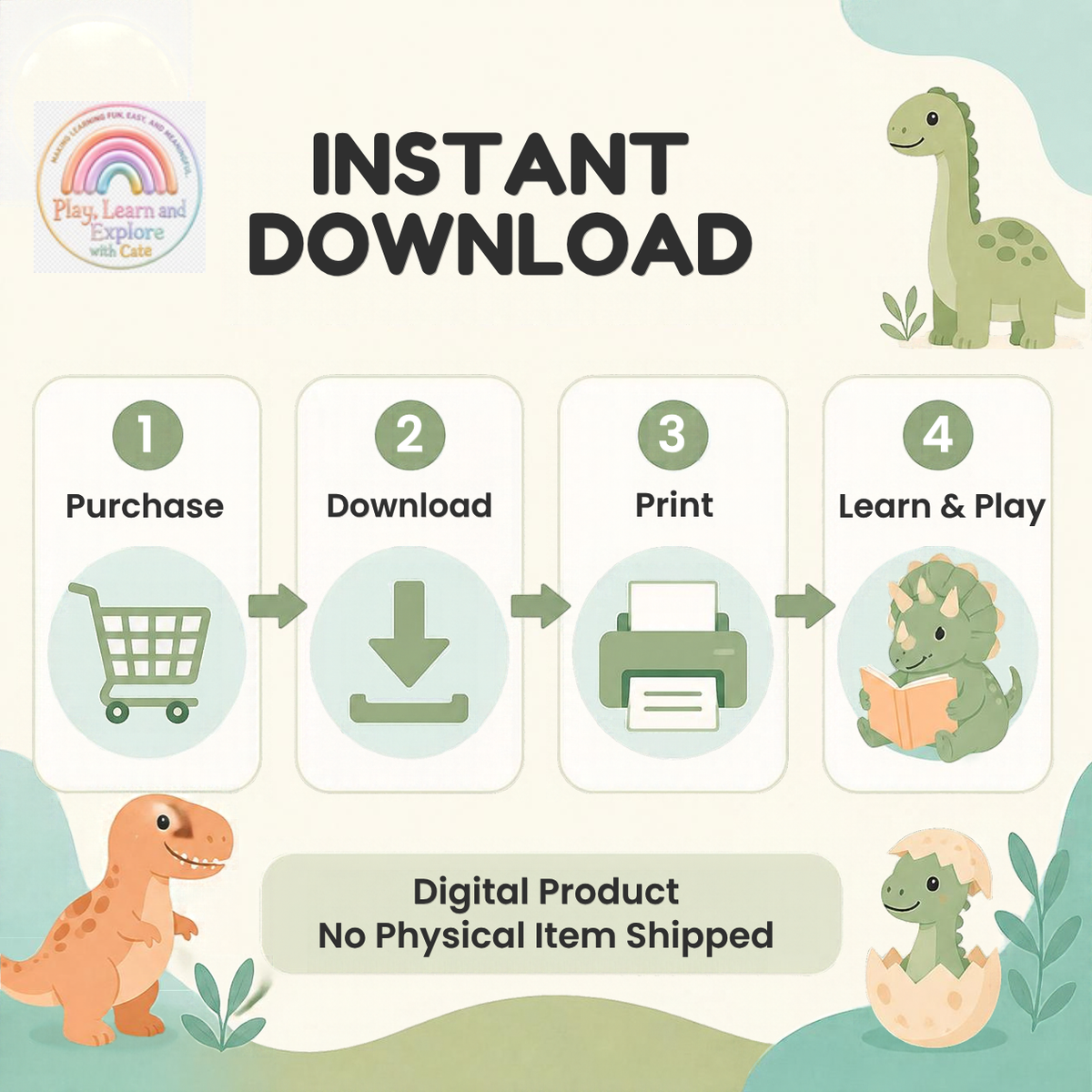 Dinosaur Numbers 1–10 Activity Book (Ages 2+)