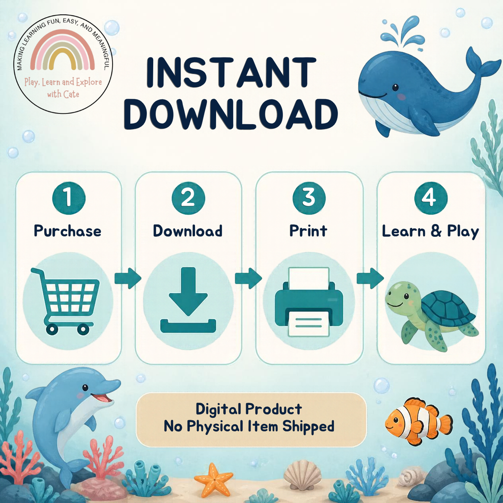 Ocean Animals Numbers 1–10 Workbook (Ages 2+)